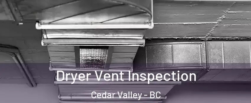  Dryer Vent Inspection Cedar Valley - BC
