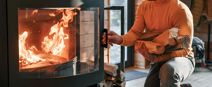 Residential Fireplace Ceramic Glass Installation in Silverdale, BC