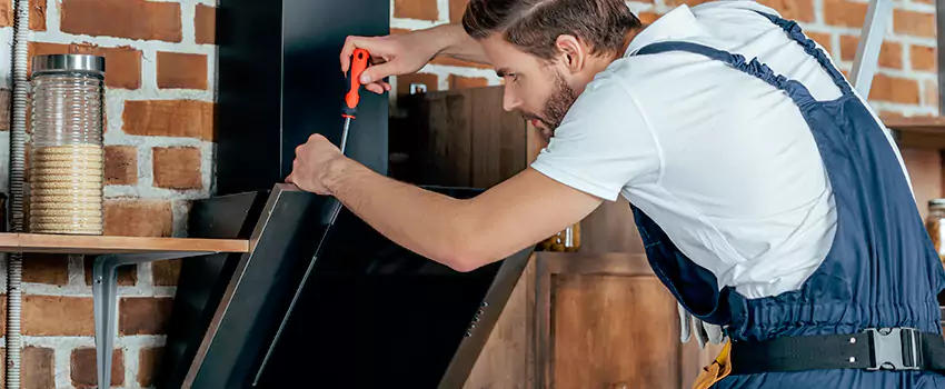 Old Rusted Metal Fireplace Repair And Replacement in Silverdale, BC